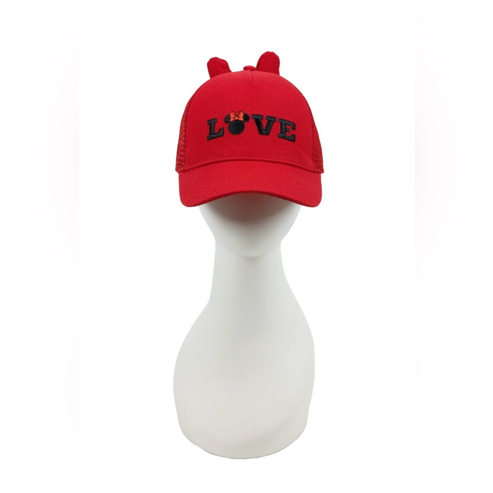 NWT Minnie Mouse Girls Baseball Cap with Bow, Red, One Size Fits Most (child)
